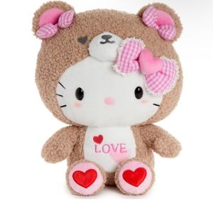 Hello Kitty valentine day love bear size 8” NEW